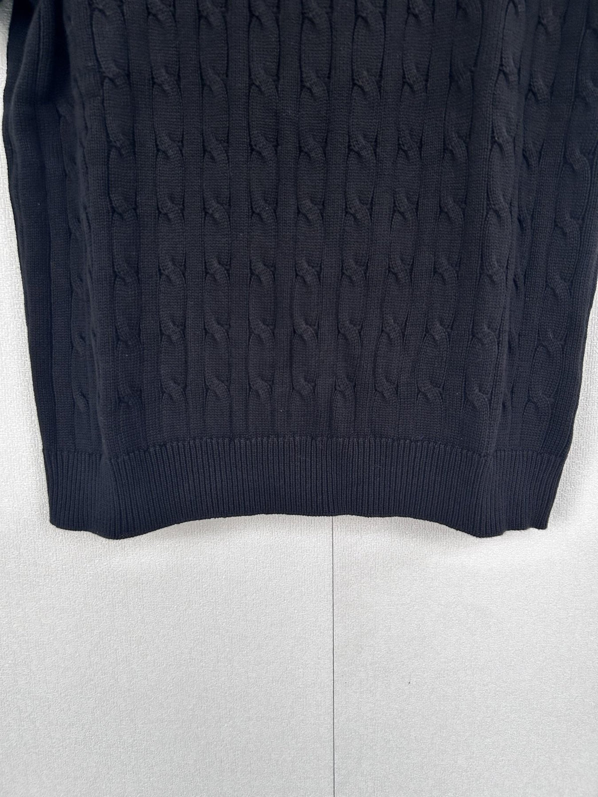 Test2-Ralph Lauren Short-Sleeve Cable-Knit Sweater — detail