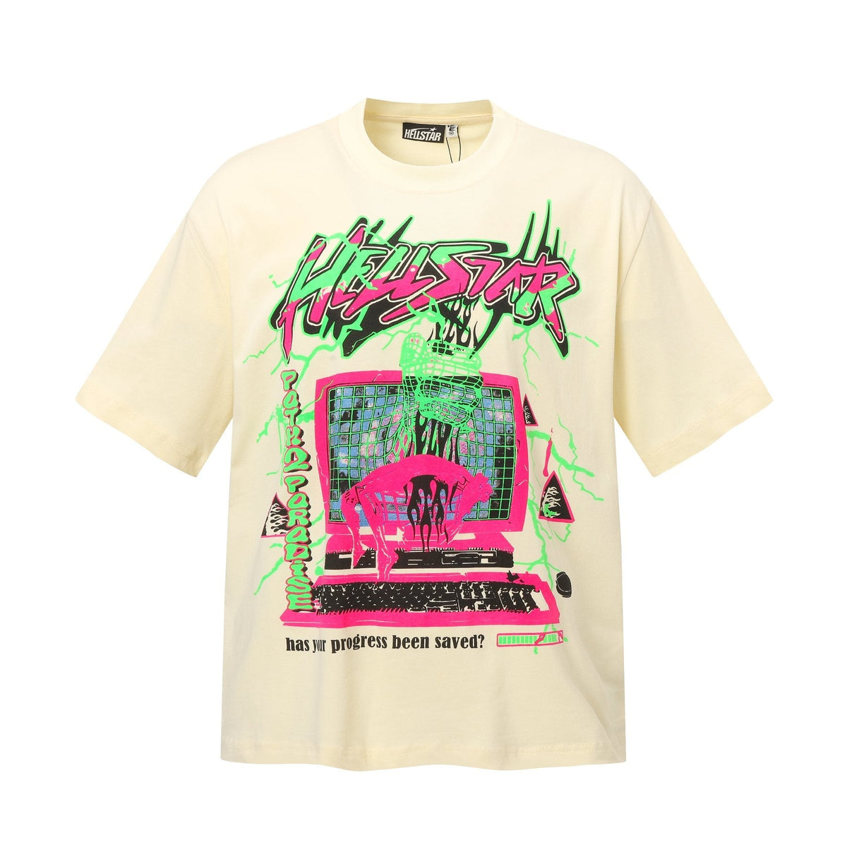 Hellstar Has Your Progress Been Saved? Graphic T-Shirt — front