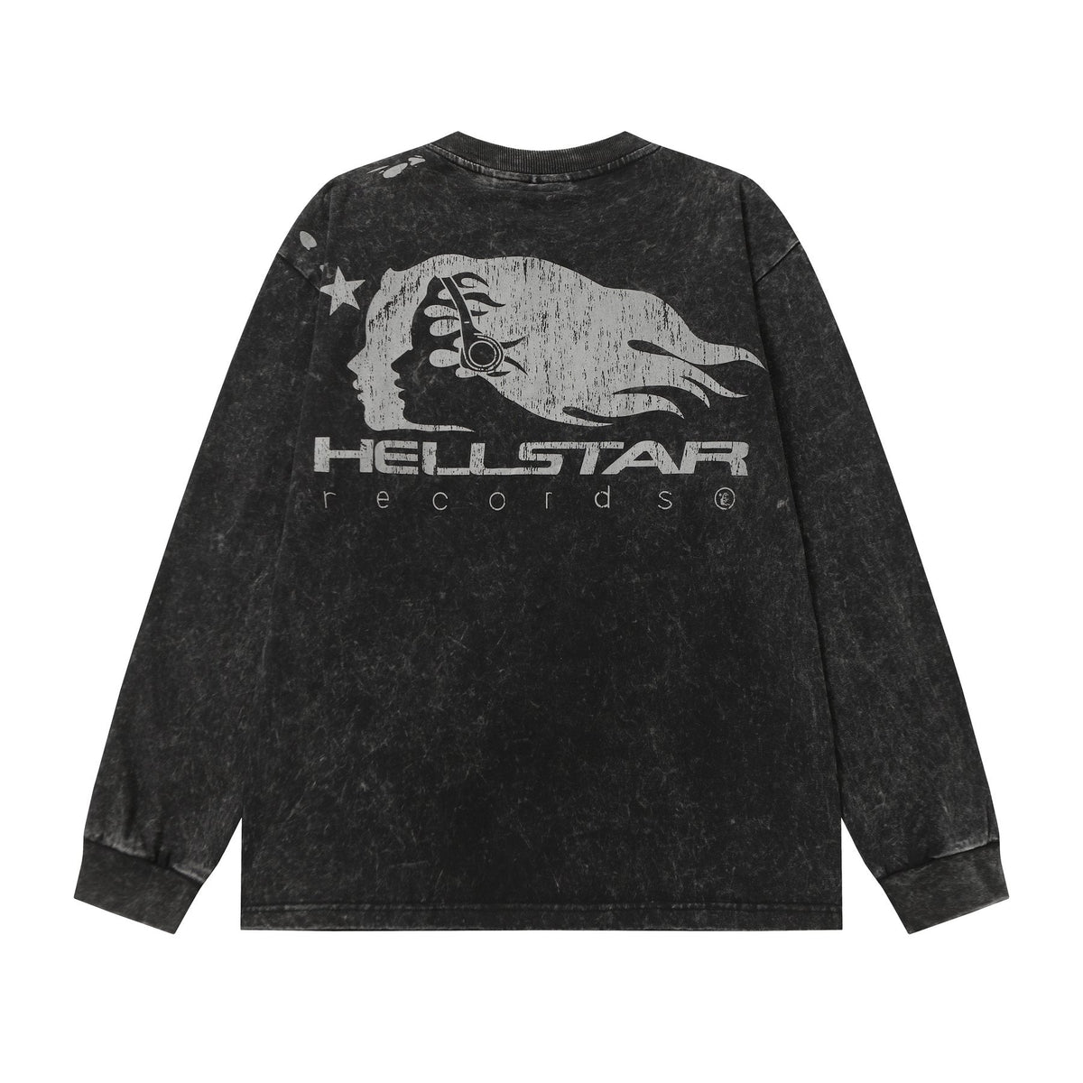 Hellstar Acid Wash Graphic Long-Sleeve T-Shirt — back