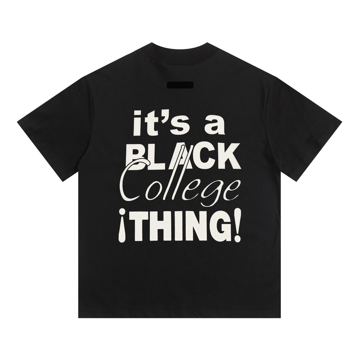 Fear of God Essentials Black College Graphic T-Shirt — back