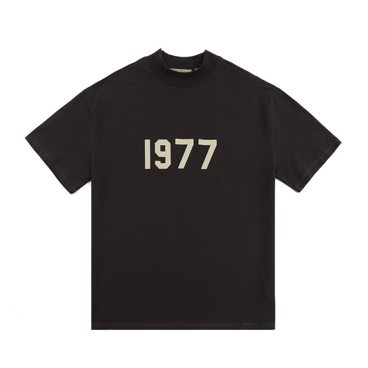 ESSENTIALS 1977 Contrast Graphic Mock-Neck T-Shirt — hero