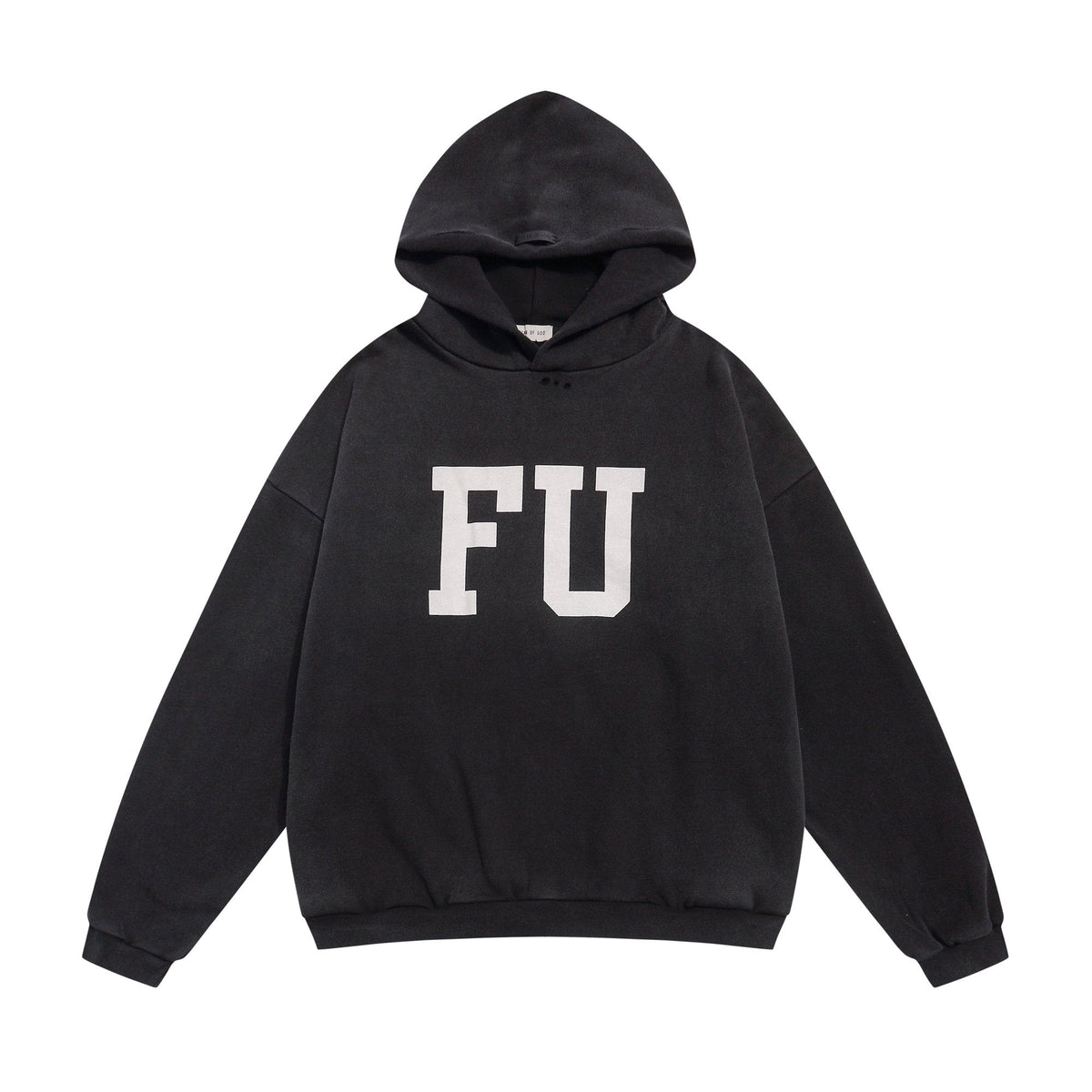 Fear of God Black Text Graphic Pullover Hoodie — hero
