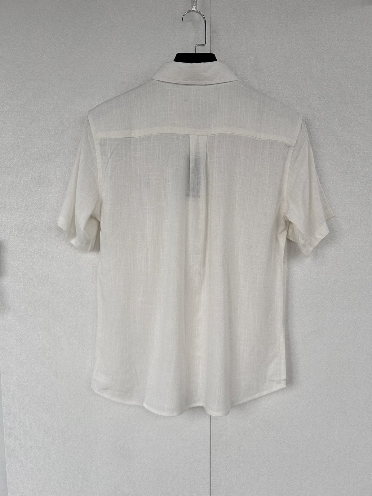 Test2-Ralph Lauren Ivory Linen Short-Sleeve Button-Front Shirt — back