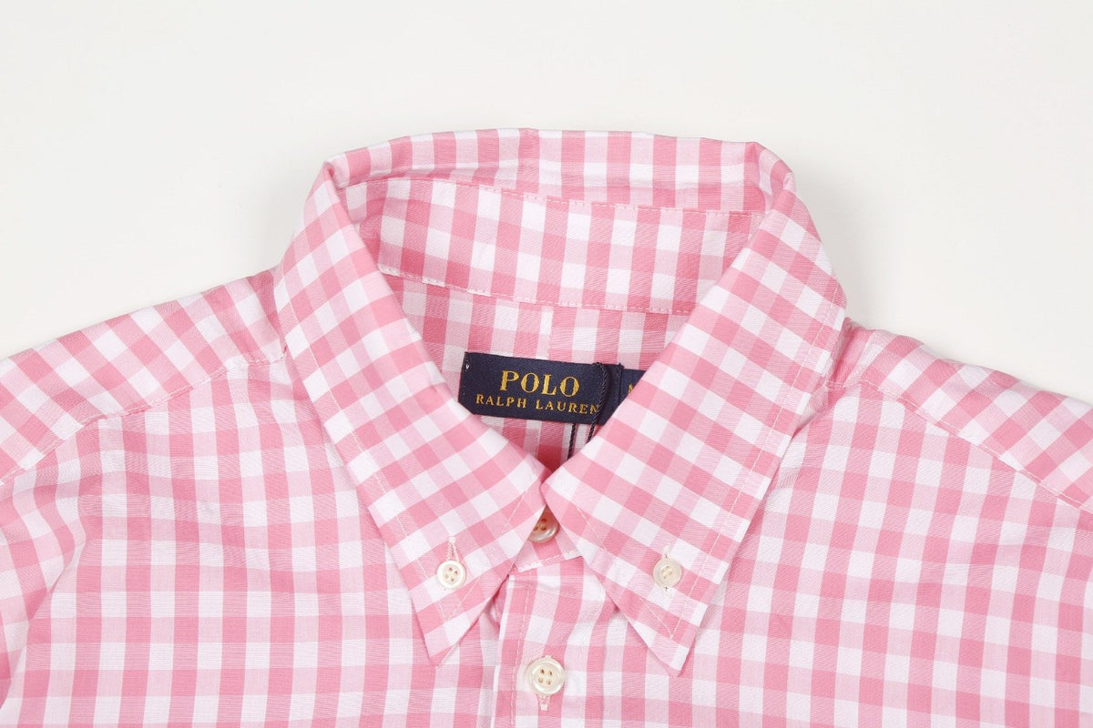 Test2-Ralph Lauren Gingham Short-Sleeve Button-Down Shirt — label