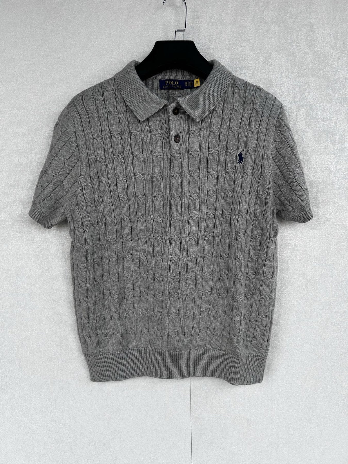 Test2-Ralph Lauren Cable-Knit Polo Shirt — front