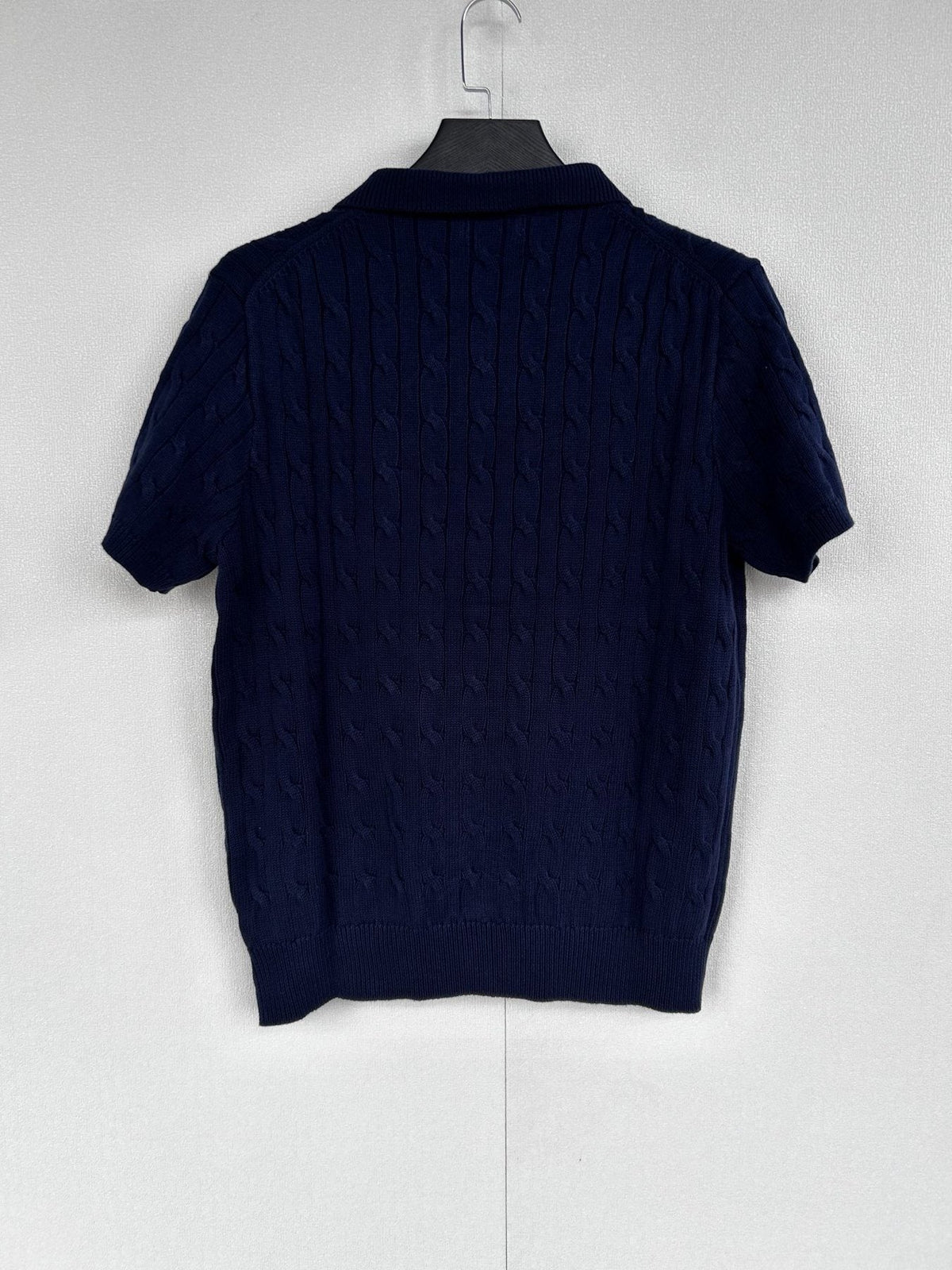 Test2-Ralph Lauren Cable-Knit Polo Shirt — back