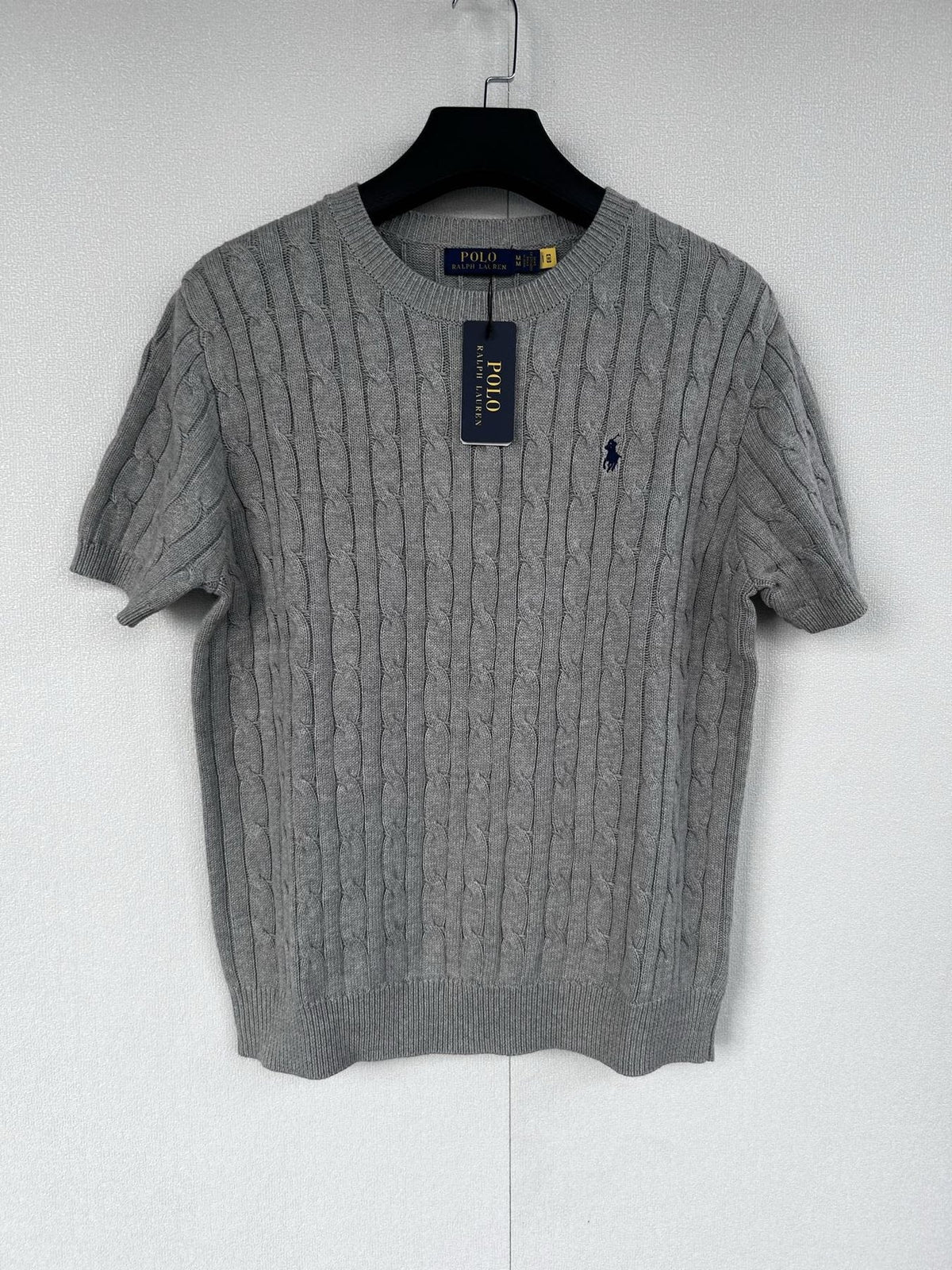 Test2-Ralph Lauren Short-Sleeve Cable-Knit Sweater — front