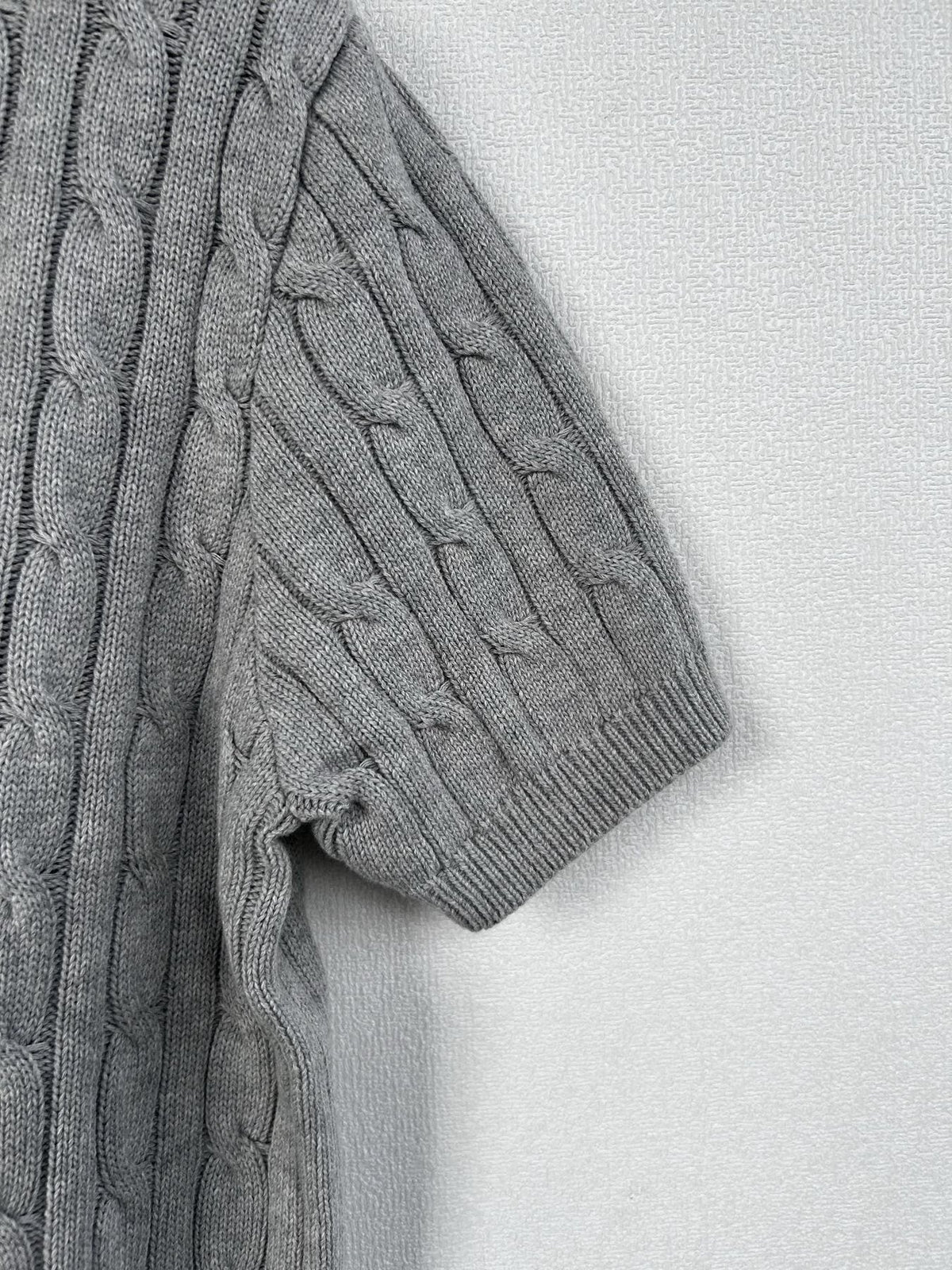 Test2-Ralph Lauren Short-Sleeve Cable-Knit Sweater — side